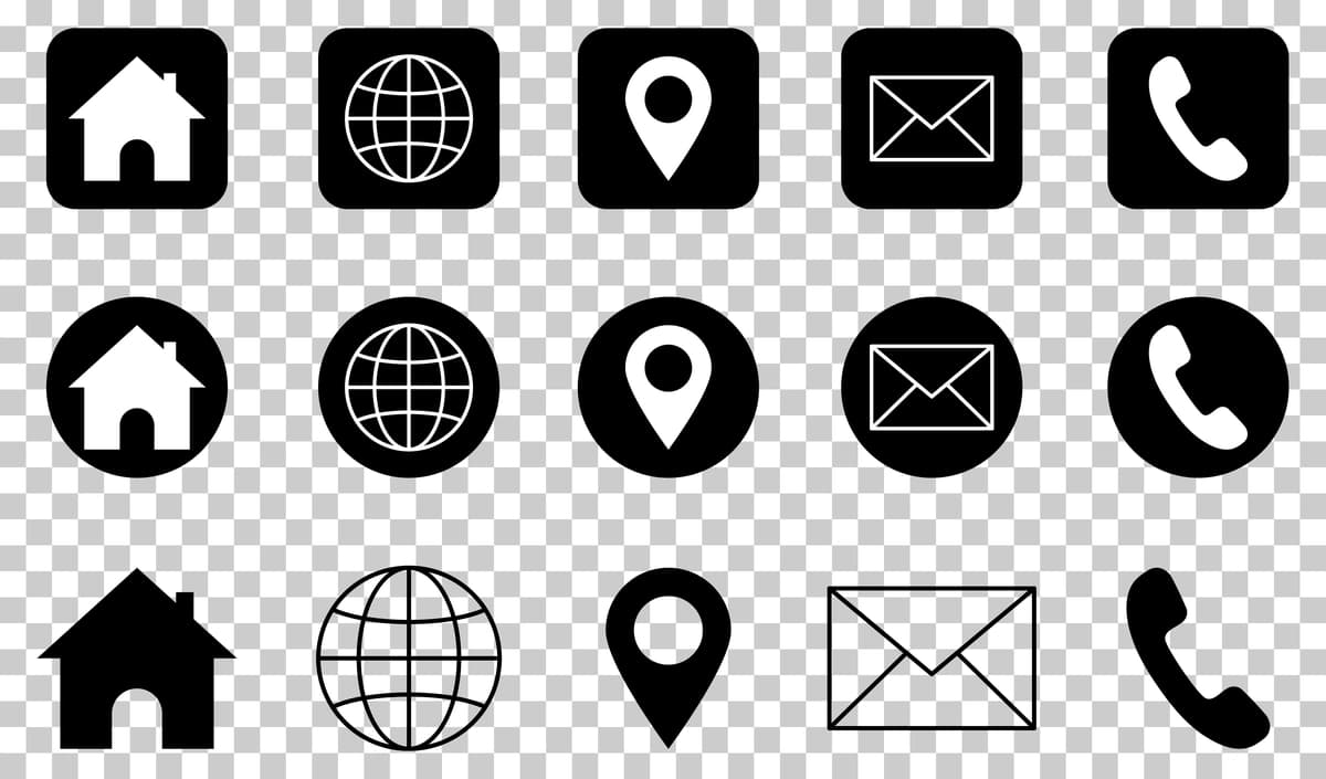 Biz bilan bog'laning piktogramma to'plami | Contact us icons set