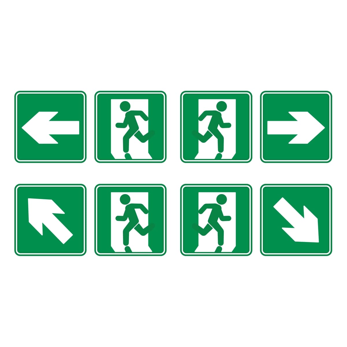Yashil favqulodda chiqish belgilari | Green emergency exit signs