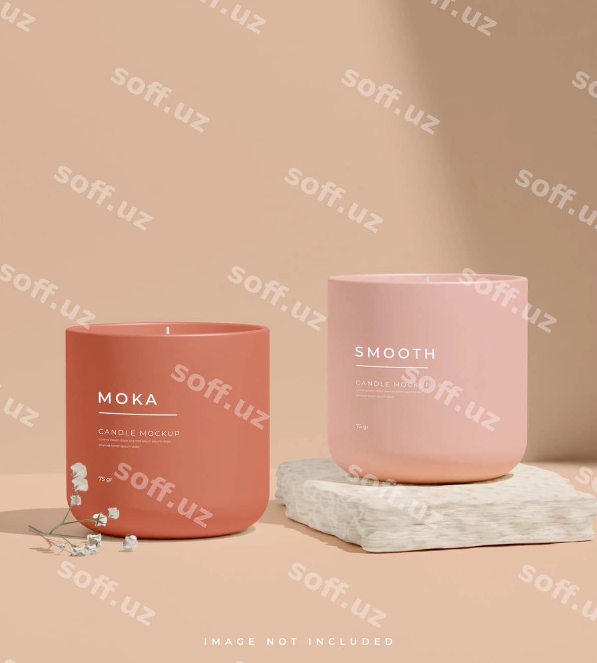 Soyuq shisha sovg'a namunasi | Candle jar mockup