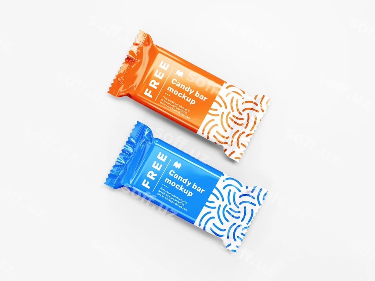 Candy bar qadoqlash maketi | Candy bar packaging mockup