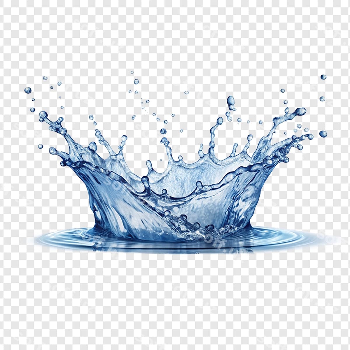 Joziblik splash ko'k suv tahrimi | Captivating splash blue water crown