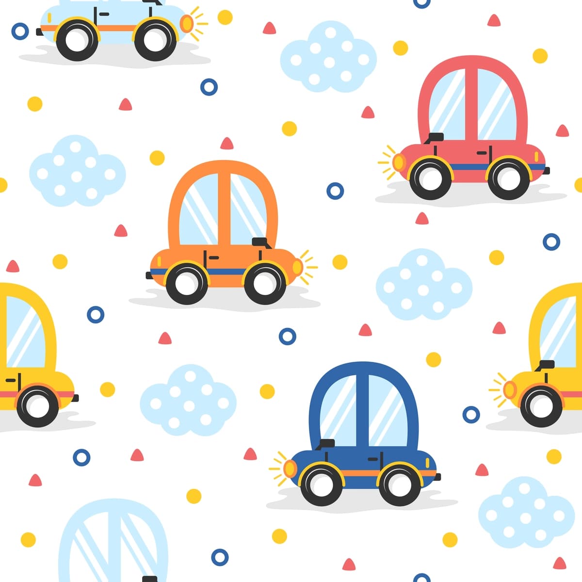 Yoqimli avtomobil multfilmlari naqshlari | Cute car cartoon pattern designs