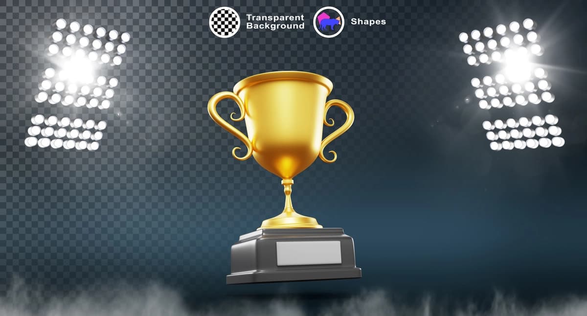 Projektörlar bilan yoritilgan 3D chempion kubogi futbol stadioni | 3d champion cup football stadium illuminated by floodlights render