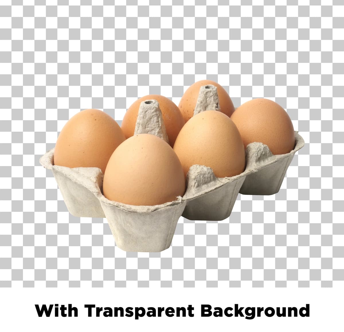 Shaffof fon bilan tuxum karton | Eggs carton with transparent background