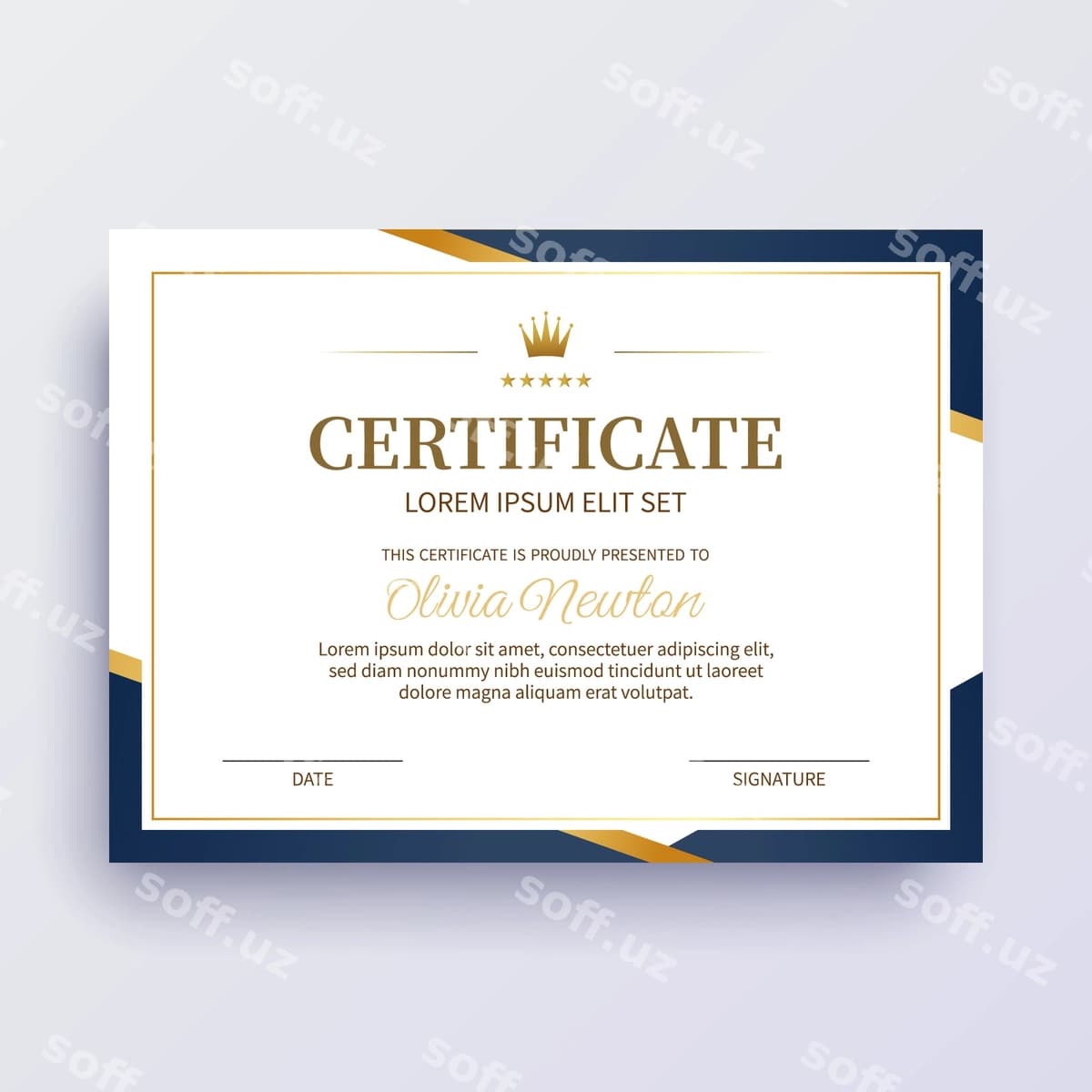 Guvohnoma muvaffaqiyat shabloni | Certificate achievement template