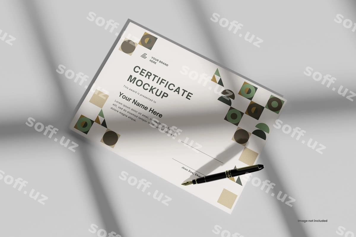Sertifikat namunasi | Certificate mockup