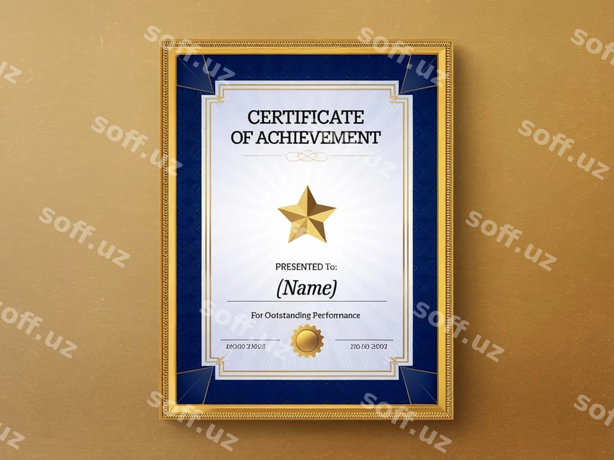 Sertifikat maketi | Certificate mockup