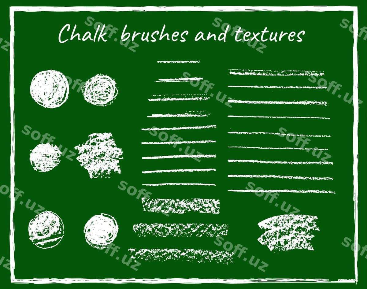 Chalk grunge teksturalar brushlar | Chalk grunge textures brushes
