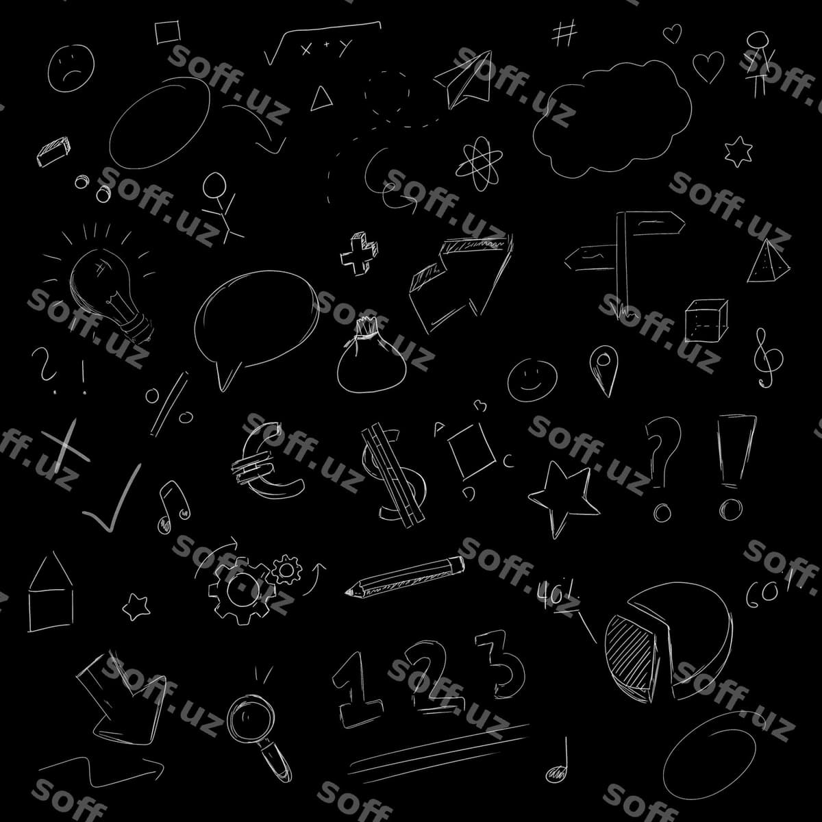 Doska belgiları | Chalkboard icons