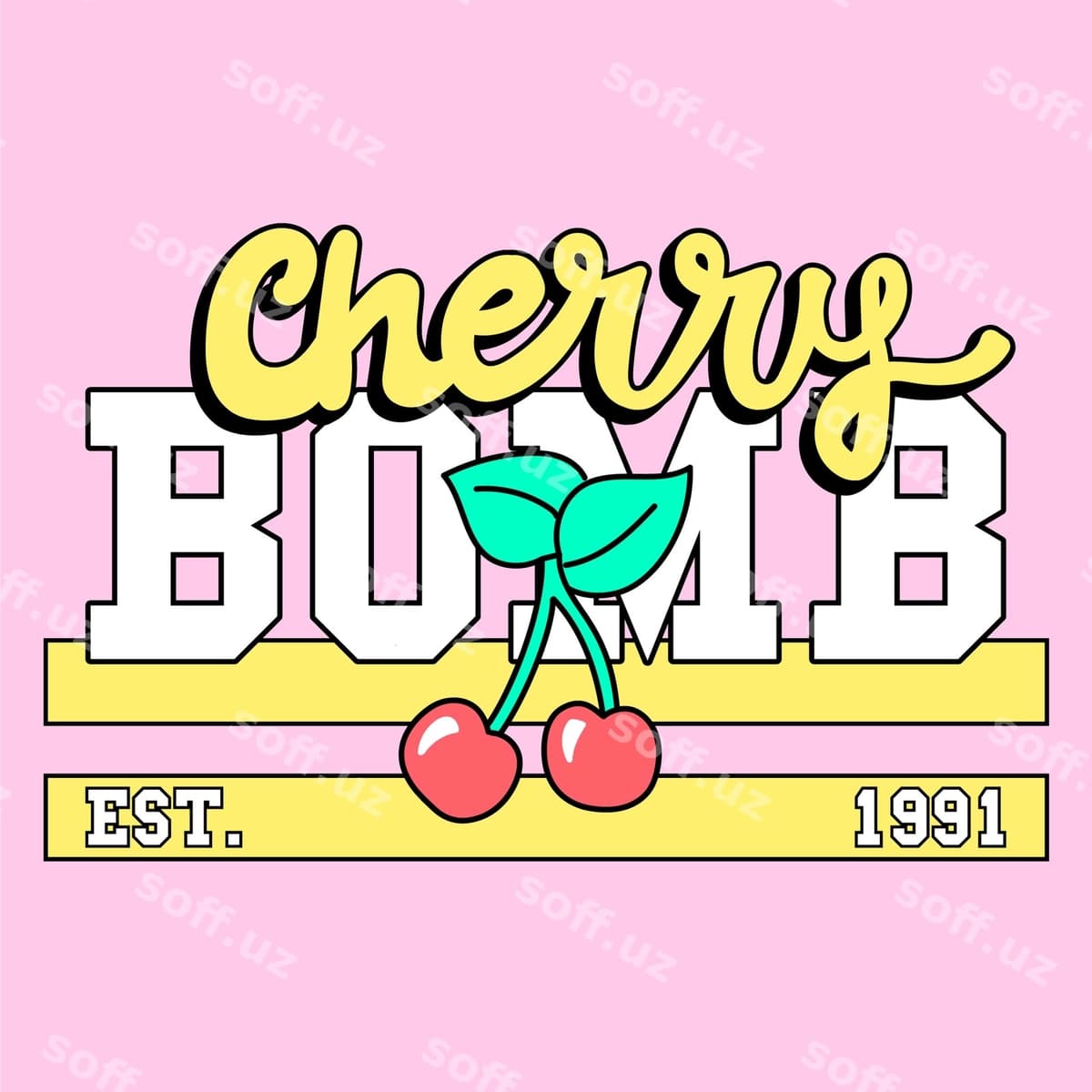 Gilos bomba slovan bosma | Cherry bomb slogan print