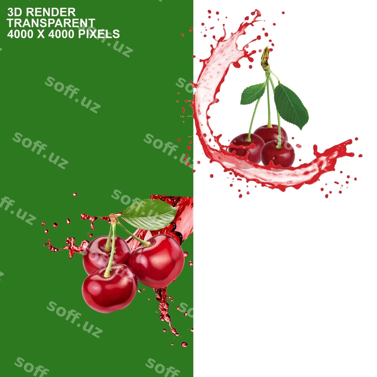 Gilos suvi shaffof orqa fonda | Cherry juice transparent background