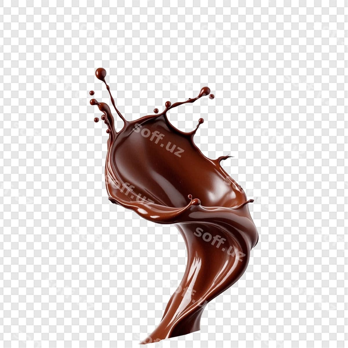 Shokolad ajraltirilgan shaffof fonda | Chocolate isolated transparent background