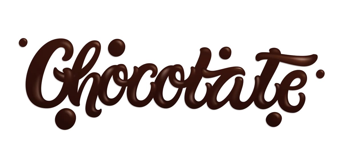 Shokoladli matn dizayni | Chocolate text design