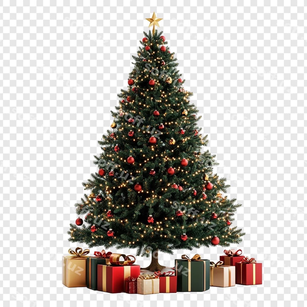 Shisha daraxt sovg'alar bilan | Christmas tree with presents