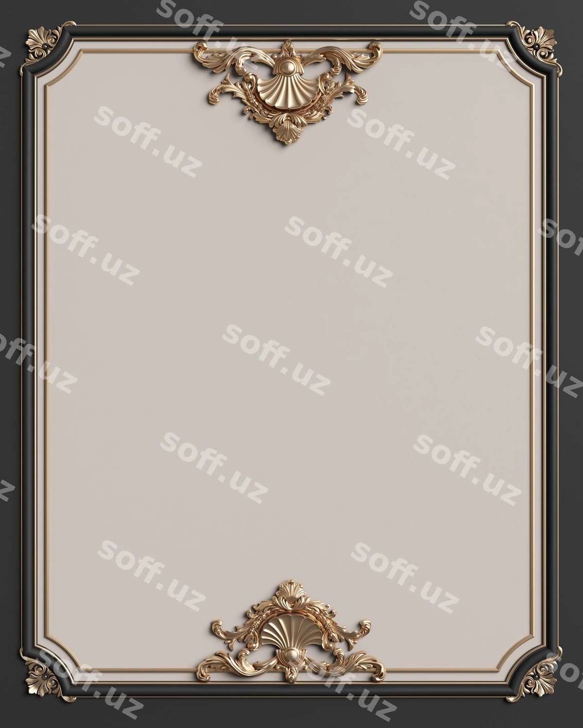 Klassik çerçiva bezatma bilan | Classic frame with ornament