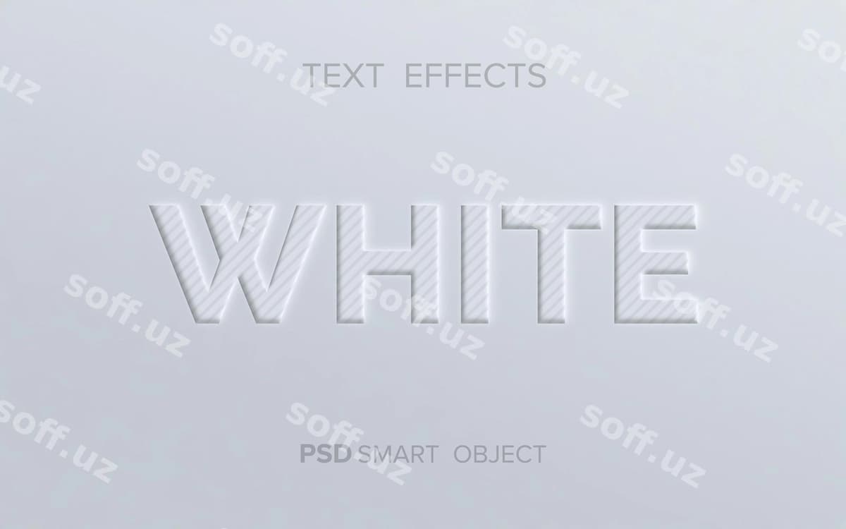 Toza kabartma matn effekti | Clean emboss text effect