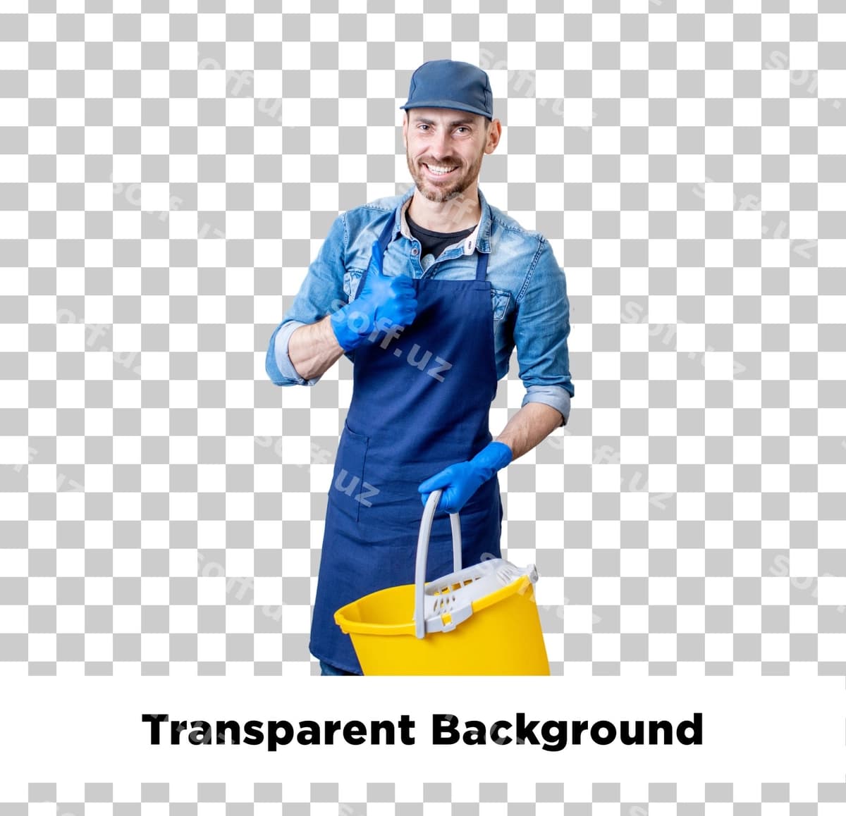 Tozalovchi 01 shaffof fon | Cleaner 01 transparent background