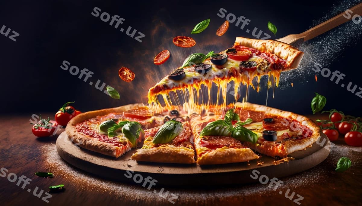 Mazali pitsa yaqindan ko'rsatiladi | Close up delicious pizza