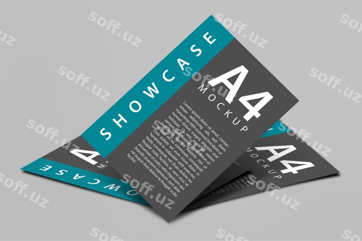 Yaxlit flyer namunasi | Close up flyer mockup