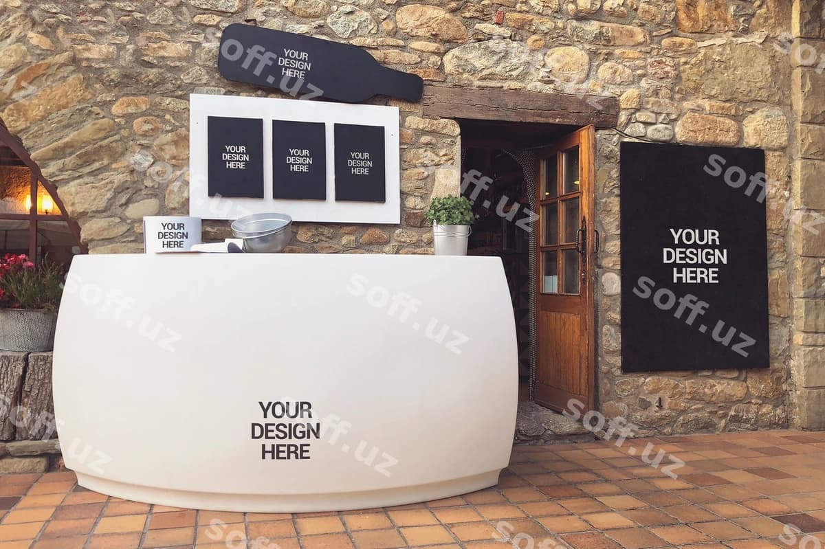 Kokteyl restoranining maketi | Cocktail restaurant mockup