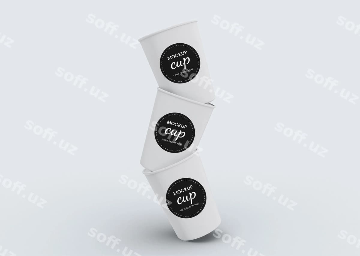 Kofe stakanchi uchun qadoqqa namuna | Coffee cup packaging mockup