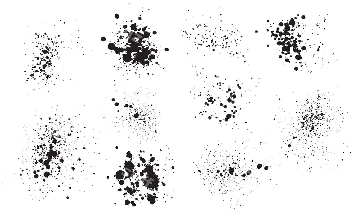 Siyoh chillar to'plami | Collection ink splatters