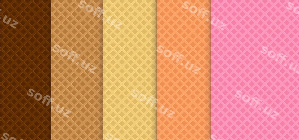 To'plam gofret choksiz naqsh | Collection wafer seamless pattern