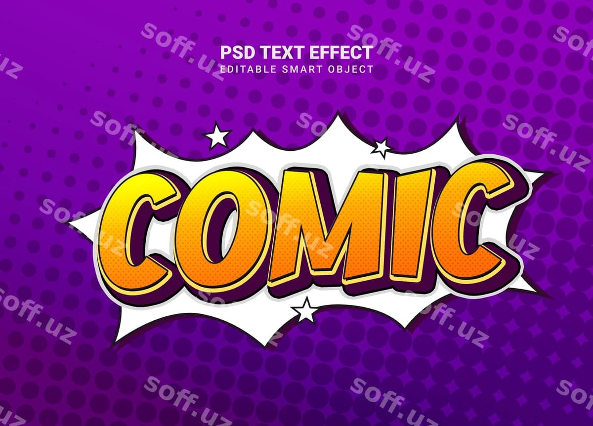 Komik matn stil effekti | Comic text style effect