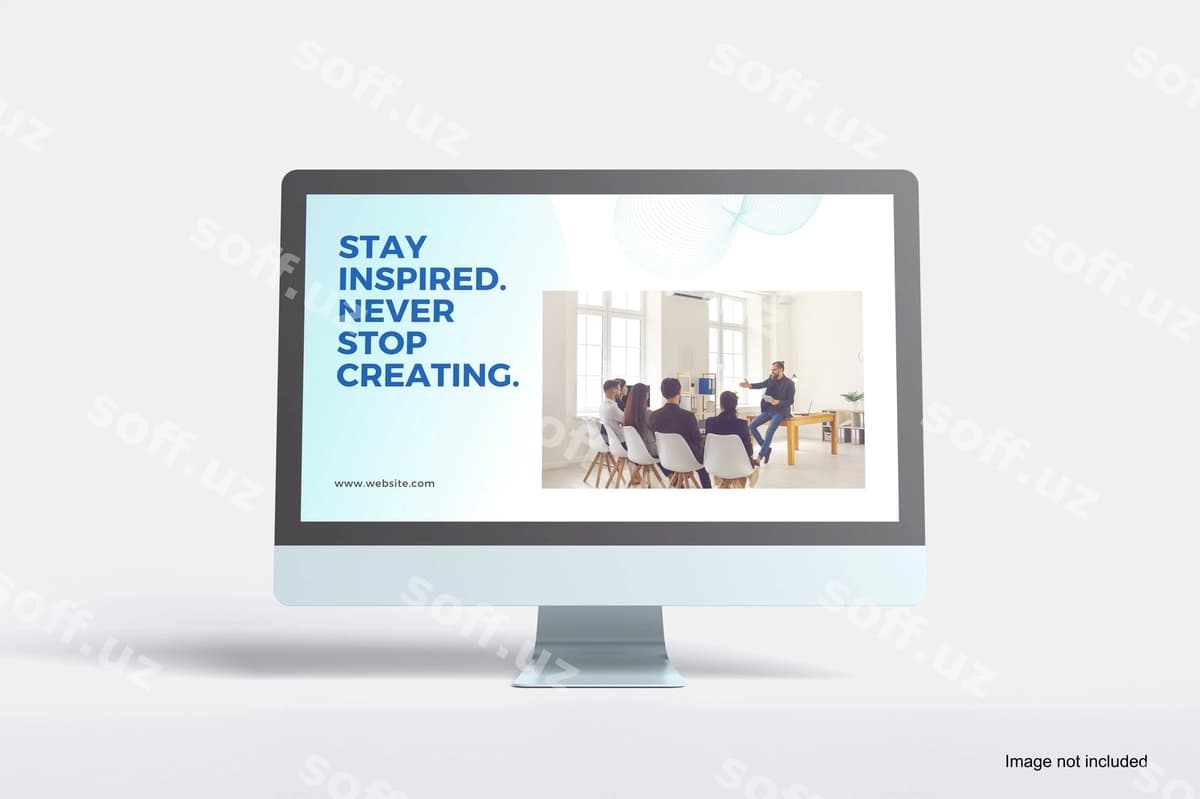 Kompyuter desktop ekran namunasi | Computer desktop screen mockup