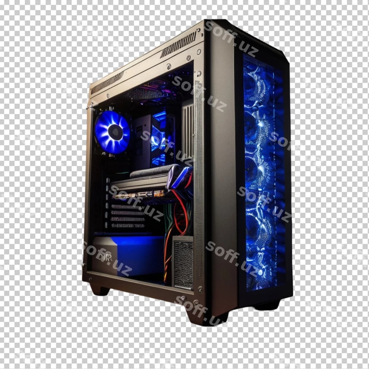 Kompyuter ajraltirilgan shaffof orqa fonda | Computer isolated transparent background