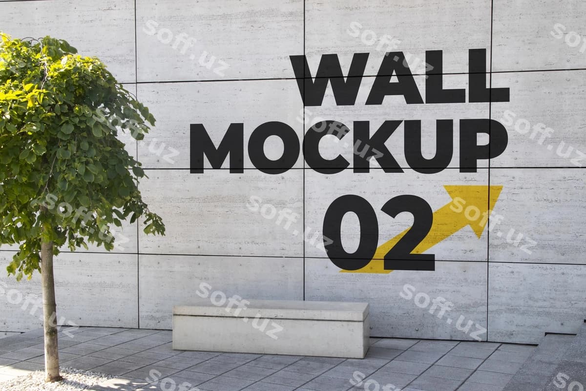 Betoni bloki teksturali devor namunasi | Concrete block textured wall mockup