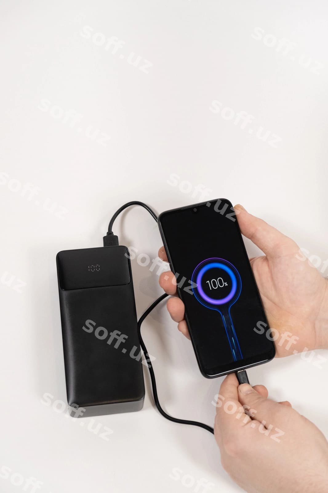 Mobil telefon quvvat bankini ulash | Connecting mobile phone power bank