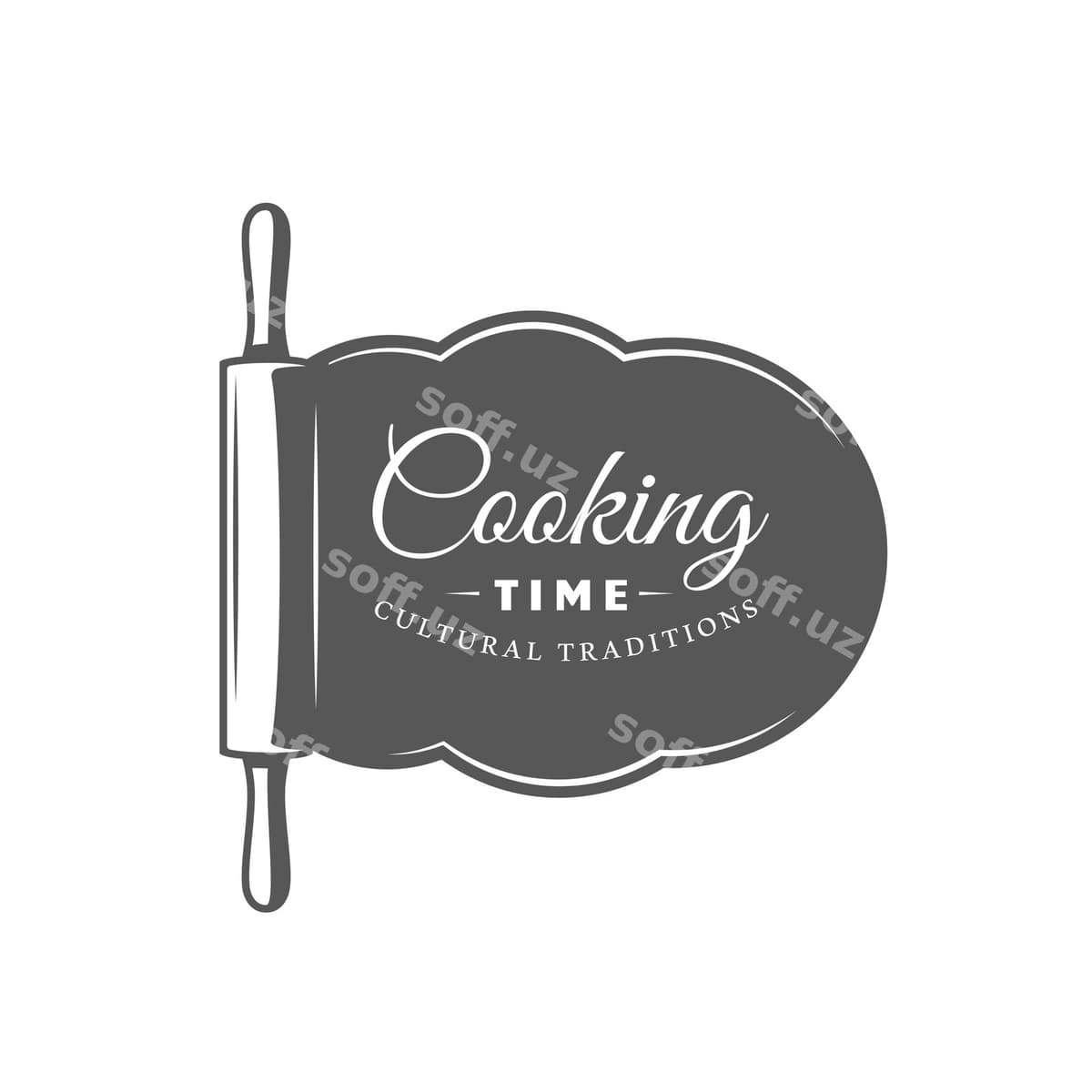 Pishirish yorlig'i izolyatsiya qilingan oq fon | Cooking label isolated white background