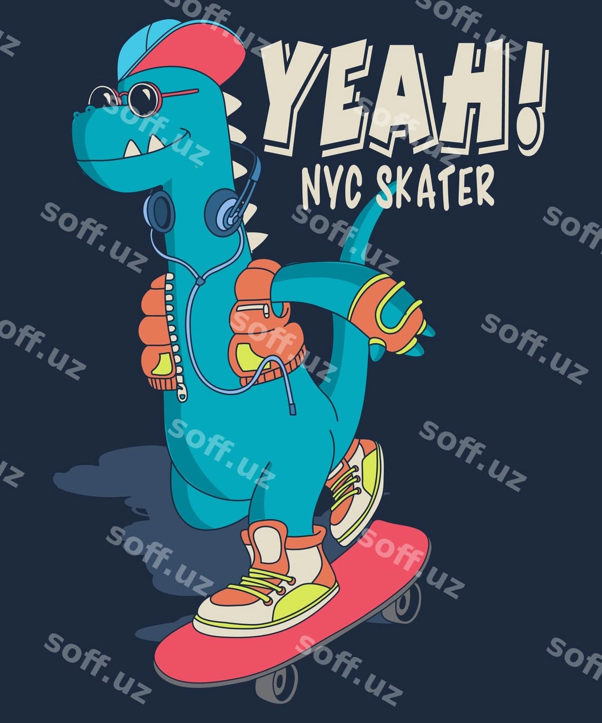 So'nggi dinosaur skaytbelash | Cool dinosaur skateboarding