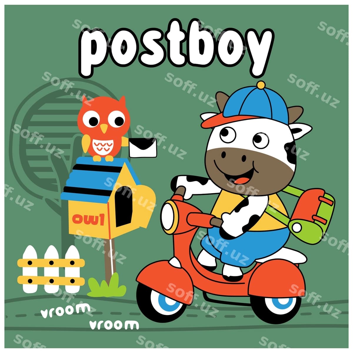 Sigir pochta kuryeri gulbishik hayvon multfilmi | Cow postboy funny animal cartoon