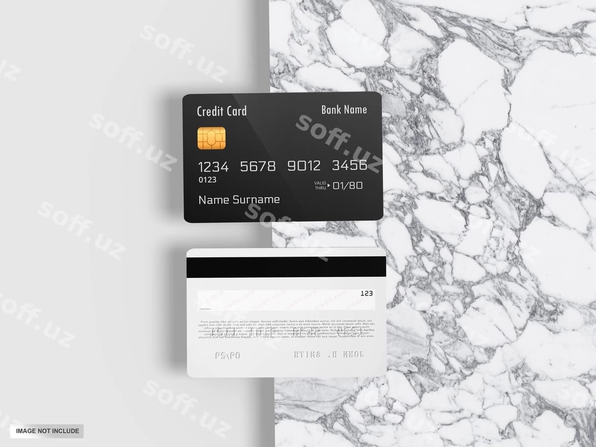 Kreditbank karta mockup | Creditbank card mockup