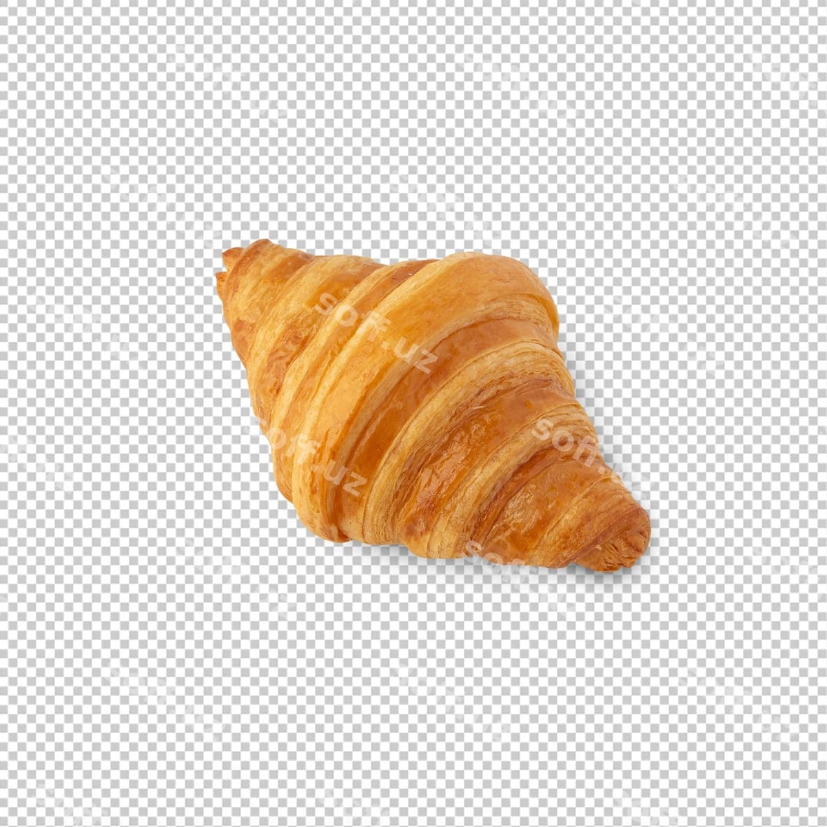 Kruasnon kesilgan PSD fayl | Croissant cutout psd file