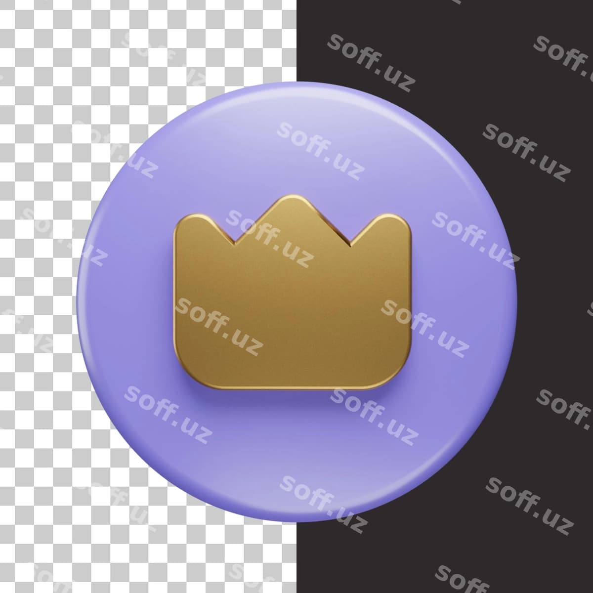 Toj belgisi 3D renderlash | Crown icon 3d rendering