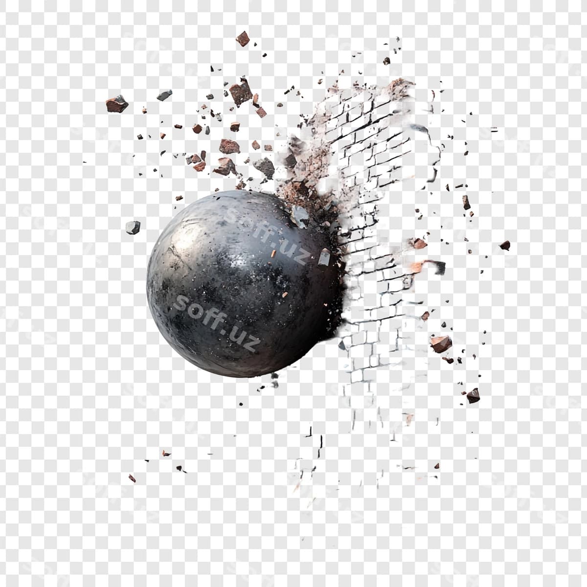 Chorshovchi guruchli shar | Crumbling brick sphere