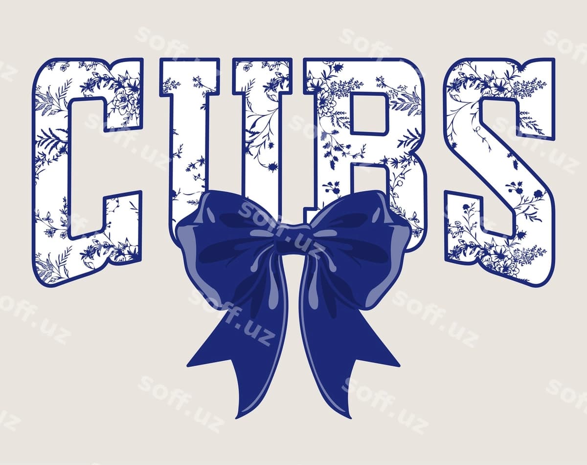 Cubs coquette kamon gul frantsuz toile | Cubs coquette bow floral french toile