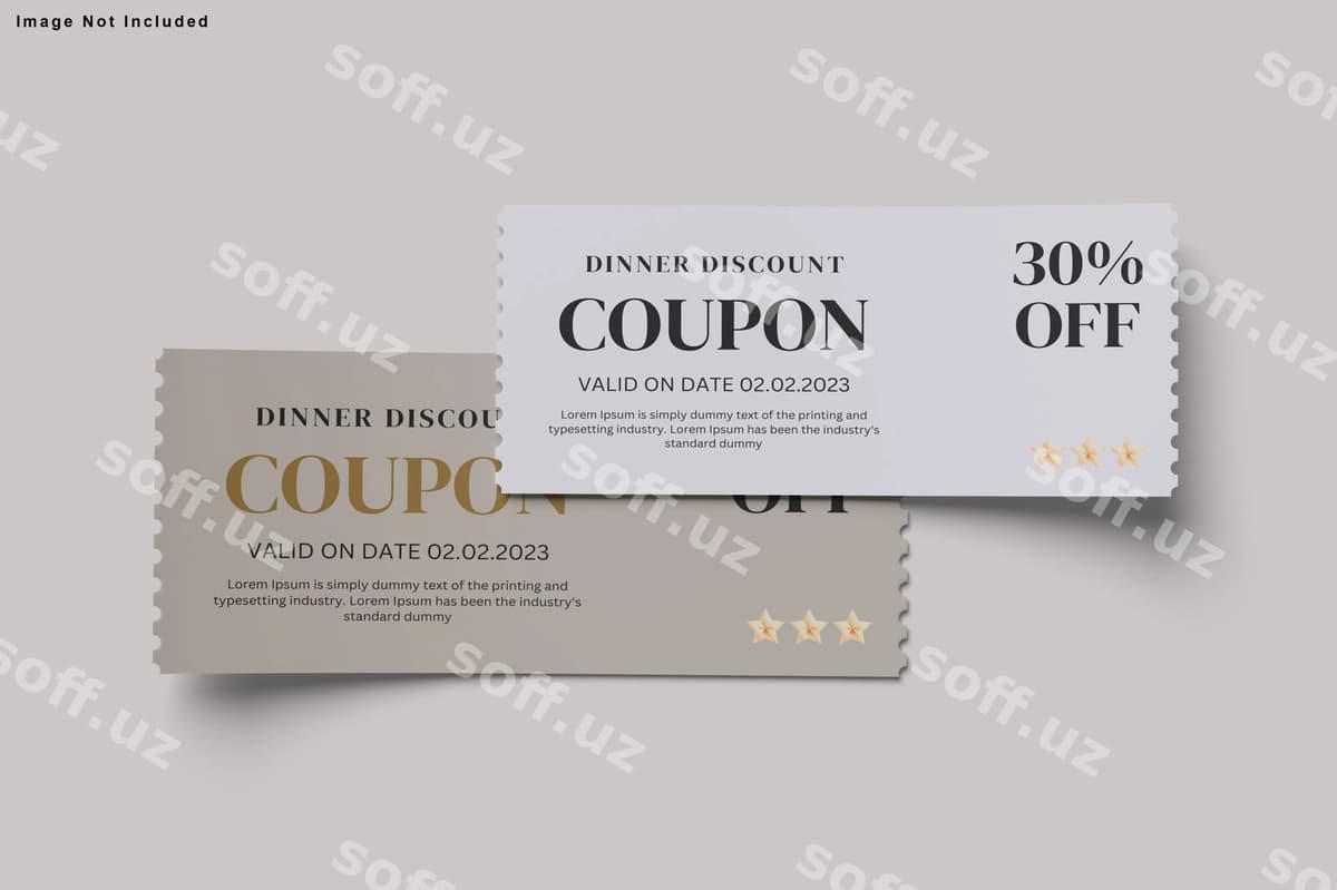 Kupon mockup | Cuopon mockup