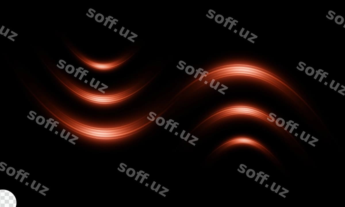 Egimli to'lqin lens flar ajraltirilgan | Curve wave lens flare isolated
