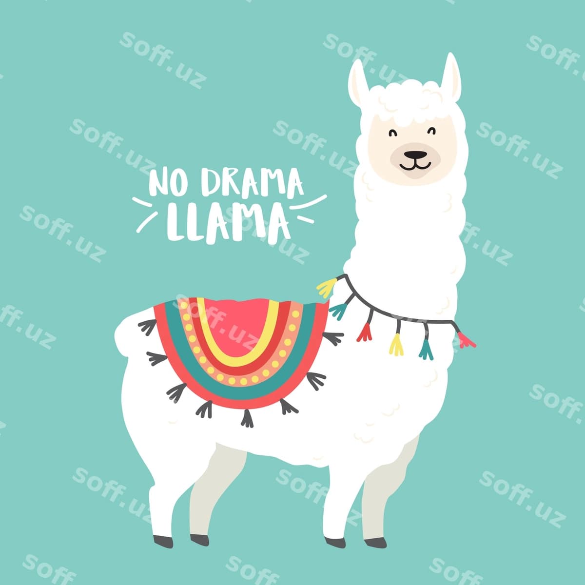 Chiroyli multfil'm lama dizayni | Cute cartoon llama design