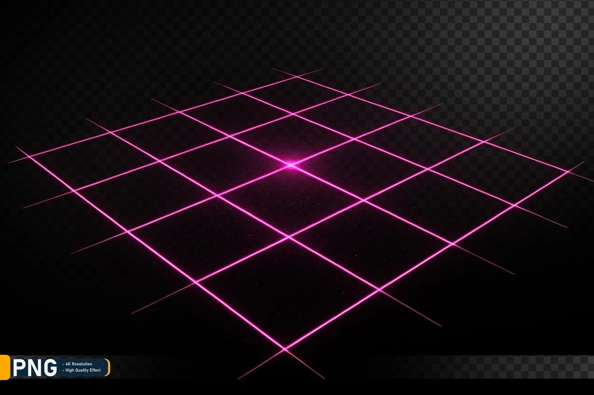 Futuristik pushti lazer panjara yorug'lik effekti | Futuristic pink laser grid light effect