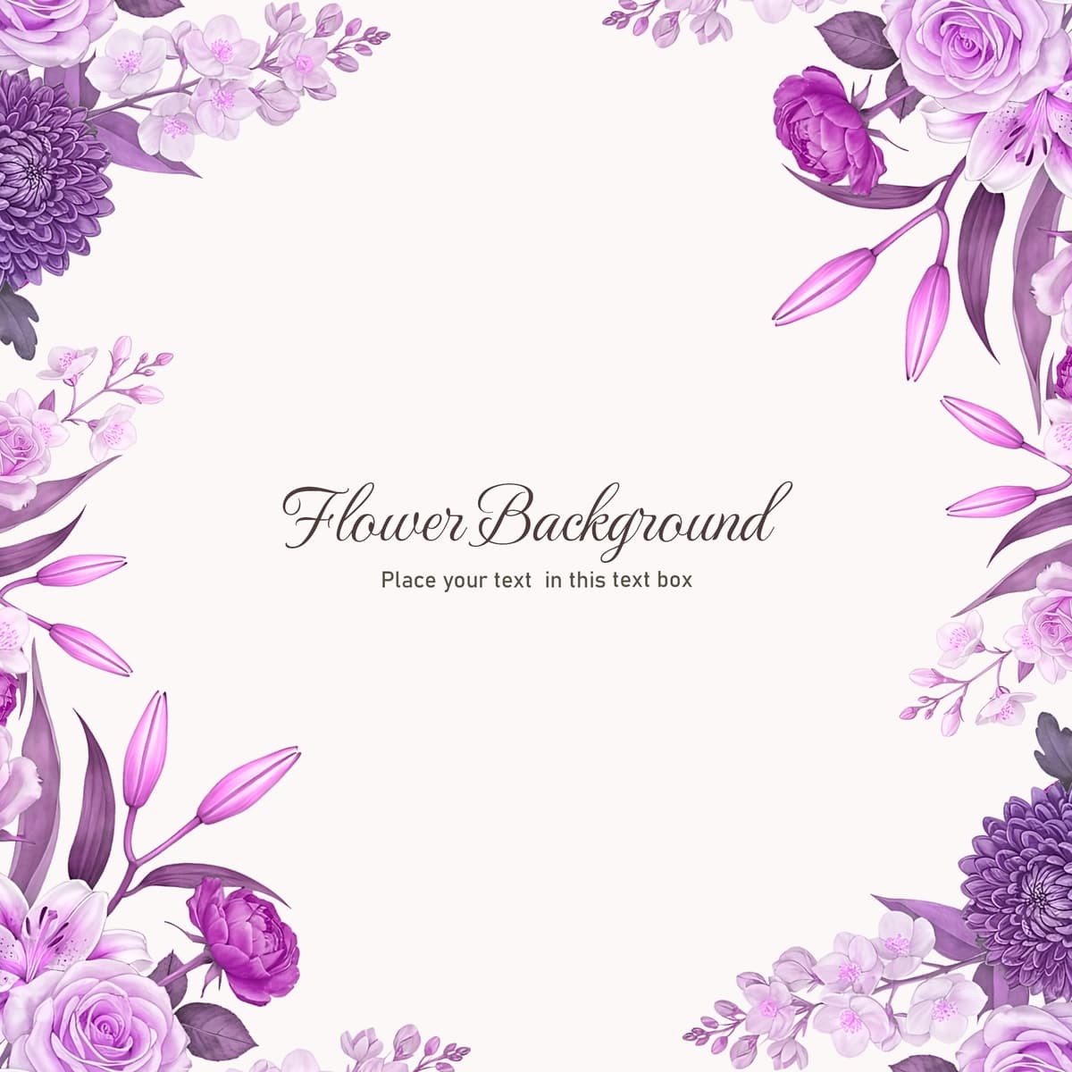 Zambaklar atirgullari xrizantemalari bilan gulli bezak ramkasi | Floral arrangement decorative frame with lilies roses chrysanthemums