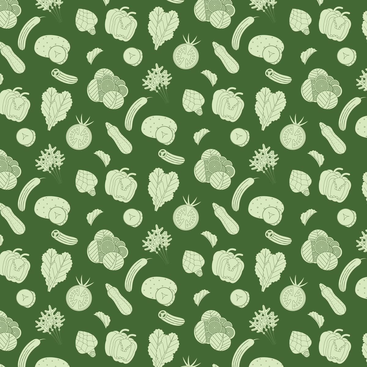 Chiziqli badiiy organik sabzavotlar choksiz naqsh tabiiy sog'lom vektor | Line art organic vegetables seamless pattern natural healthy vector