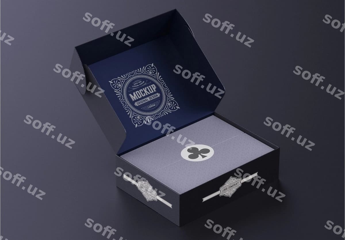 Qora kutiya mockup | Dark box mockup