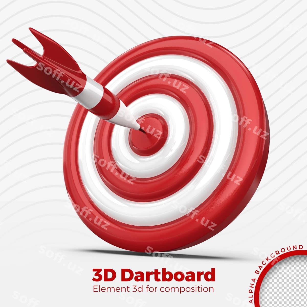 Dart maykasi 3D render ajraltirilgan | Dartboard 3d render isolated