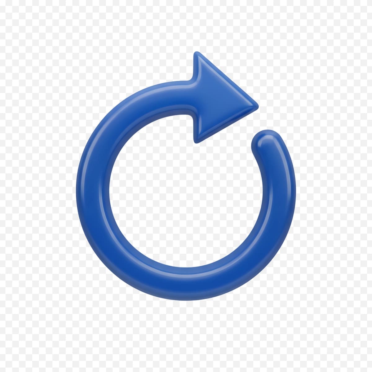 Yaltiroq ko'k 3D yangilash qayta yuklash belgisi | Glossy blue 3d refresh reload icon