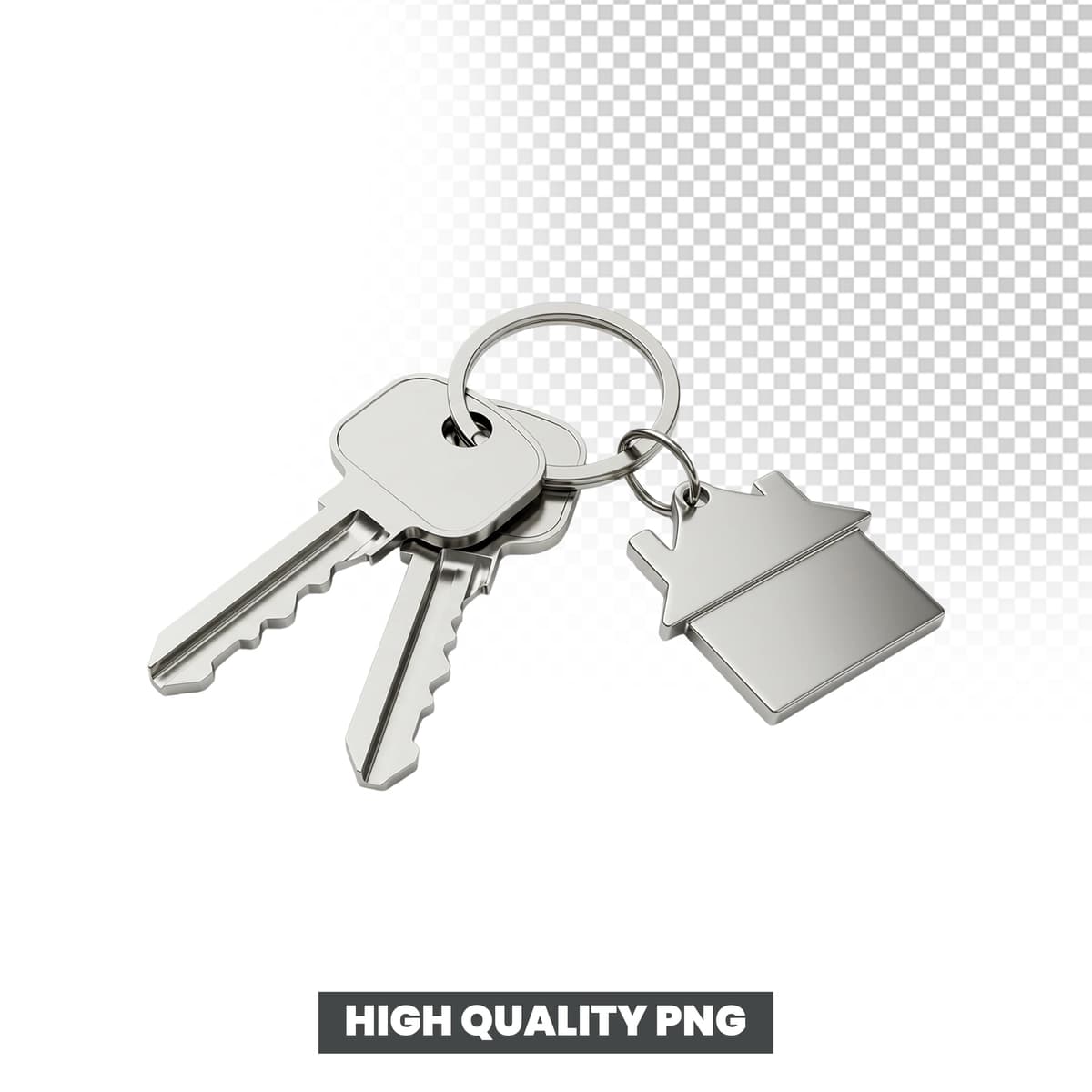 Kumush uy kalitlari kalit zanjir bilan | Silver house keys with keychain